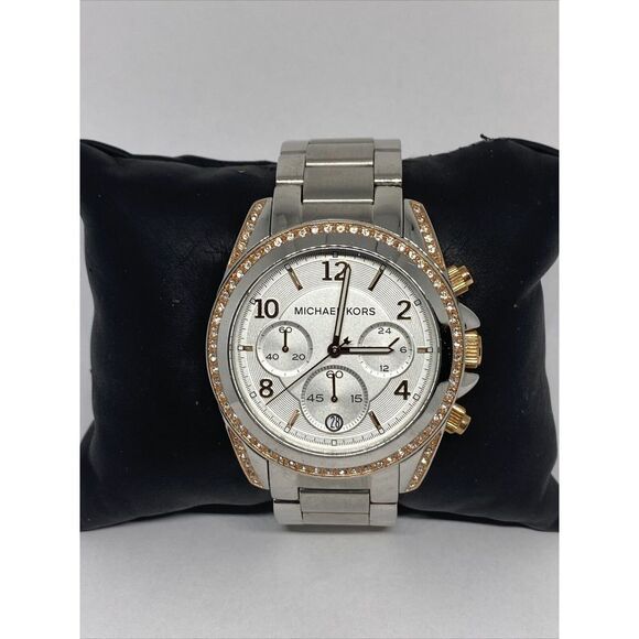 Michael Kors MK5459 Women's Silver Stainless Steel Analog Dial Wrist Watch MP177 - Picture 3 of 12